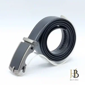 Black Leather Belt Black Buckle