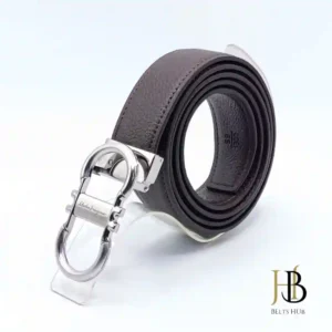Black Leather Belt Metal Buckle