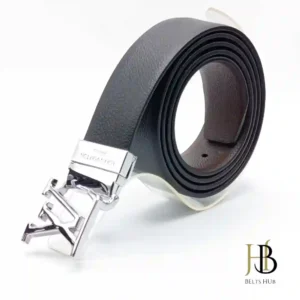Black Belt in Silver Brand Buckle