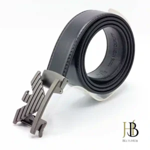 Branded Black Belt with Eagle Buckle