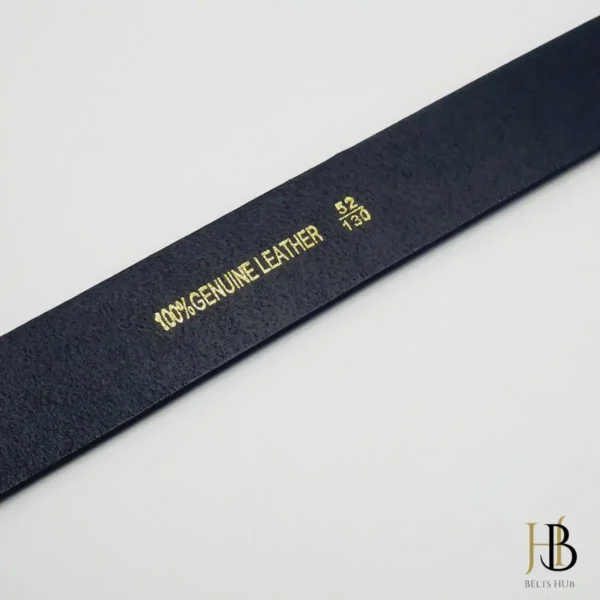 Black Leather Belt G Buckle - Image 4