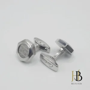 Elegant Silver Black Cufflinks for Men