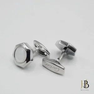 White Opal Cufflink for Men