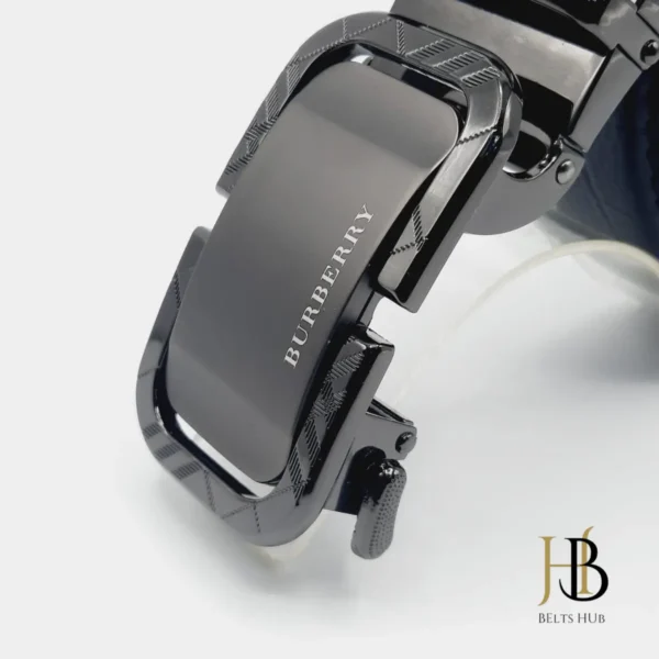 Stylish Black Belt Chromium Buckle - Image 2
