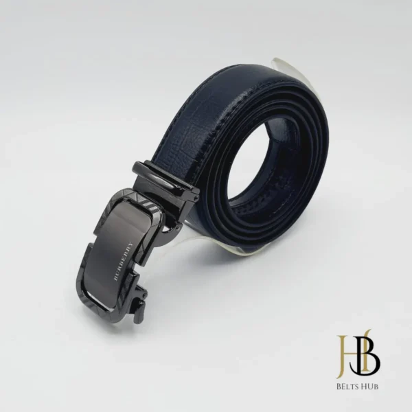 Stylish Black Belt Chromium Buckle