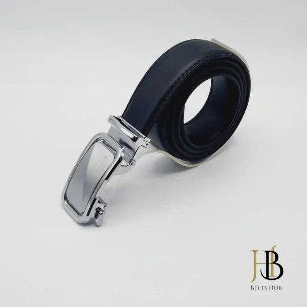 Elegant Office Belt in Silver Buckle
