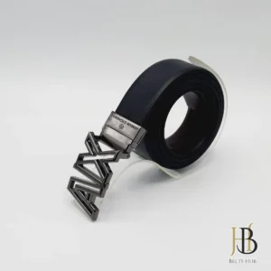 Mens Leather Belt Black Buckle