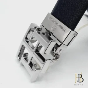Leather Belt Tee Hee Silver Buckle