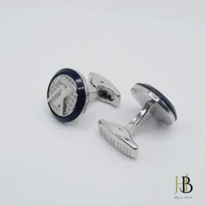 Crusader Silver Black Cufflink for Men