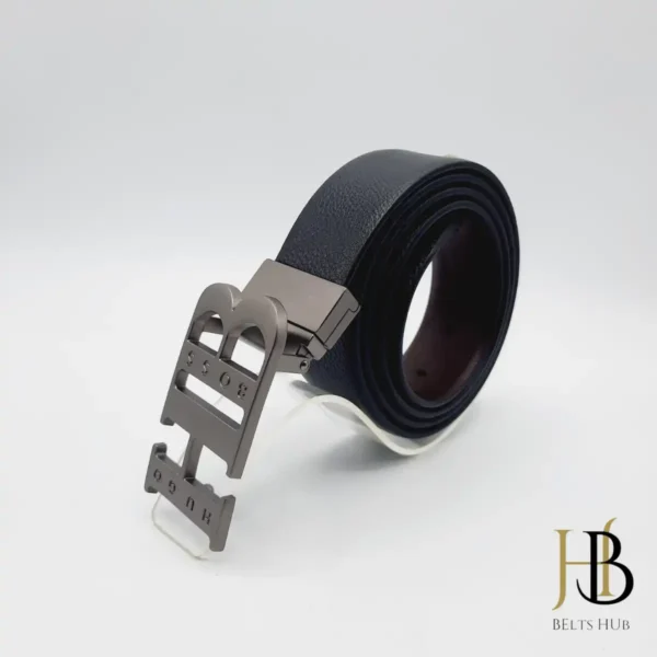 Stylish Black Belt Chromium Buckle