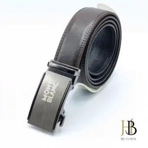 Stylish Black Belt Chromium Buckle