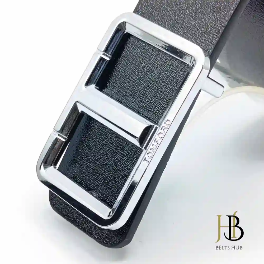 Elegant Office Belt in Silver Buckle - Image 2