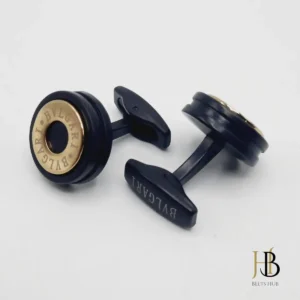 Bulg Rome Black n Gold Cufflinks