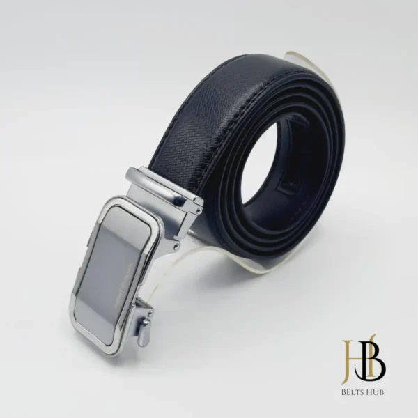 Branded Black Belt Silver Brand Insignia