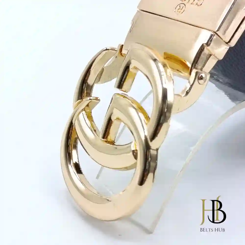 Casual Mens Belt G Golden Buckle - Image 2