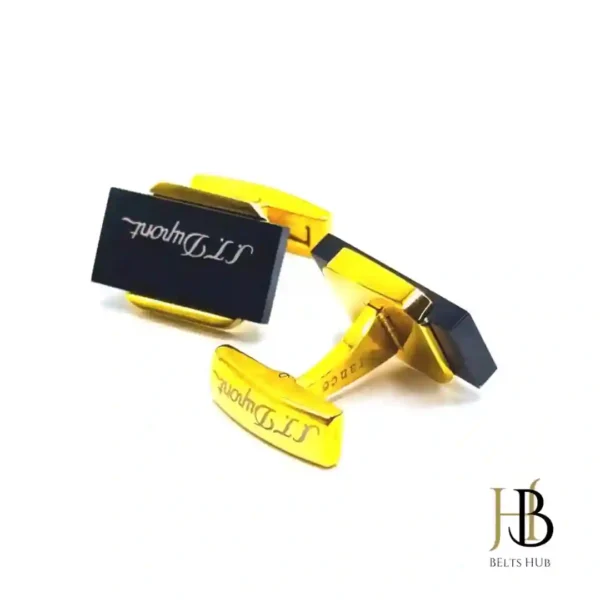 #000000 Gold Cufflink for Men