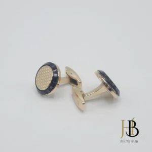 #000000 Gold Cufflink for Men