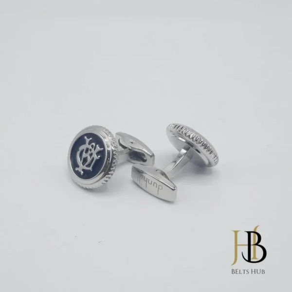 Silver Black Brand Cufflinks for Men
