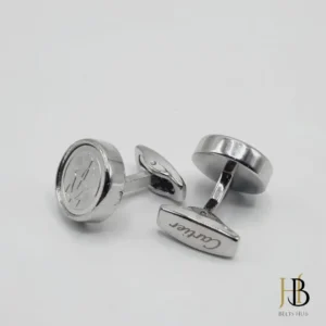 Elegant Silver Tuxedo Studs