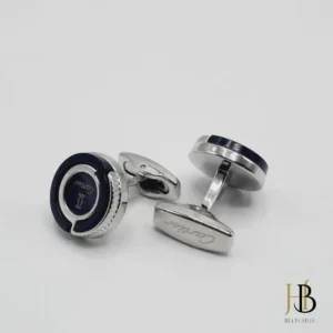 Sophisticated Black Silver Cufflinks