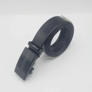 Classic Black Buckle Leather Belt