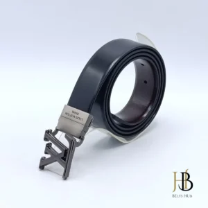 Full Black Elegant Buckle Leather Belt