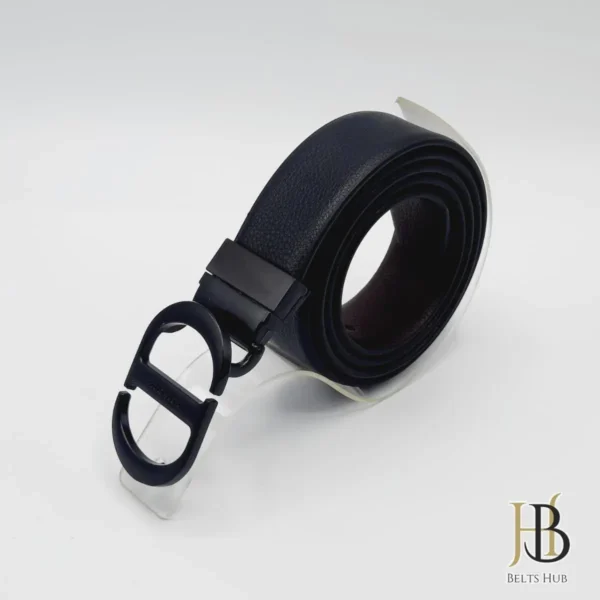 All-Occasion Black Leather Belt for Men