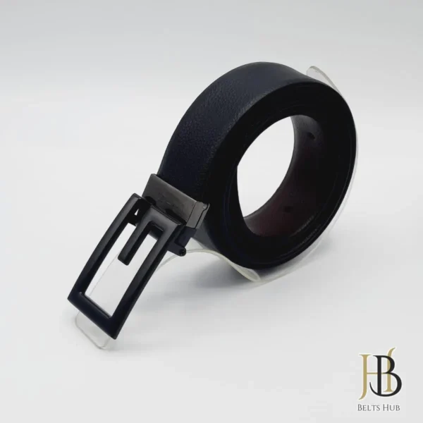 Black Leather Belt G Buckle