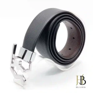 Silver Autolock Buckle and Black Belt