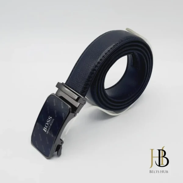 Black Autolock Buckle Leather Belt