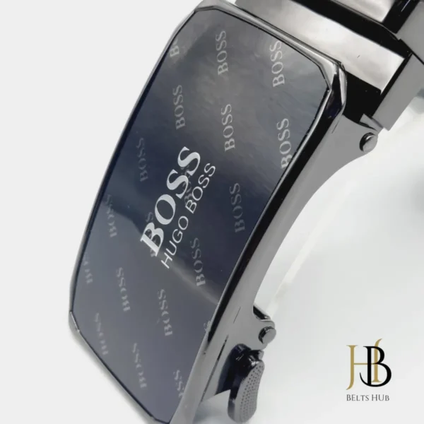 Black Autolock Buckle Leather Belt