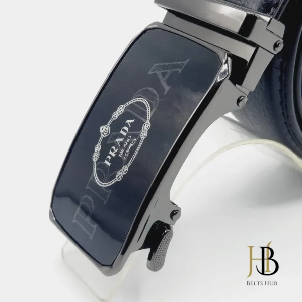 Black Autolock Elegant Buckle Leather Belt