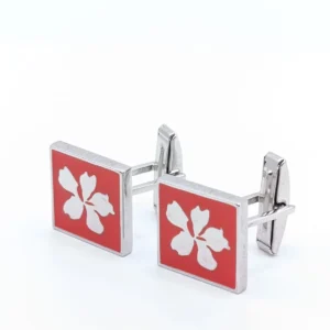 #0000FF Silver Cufflink for Men