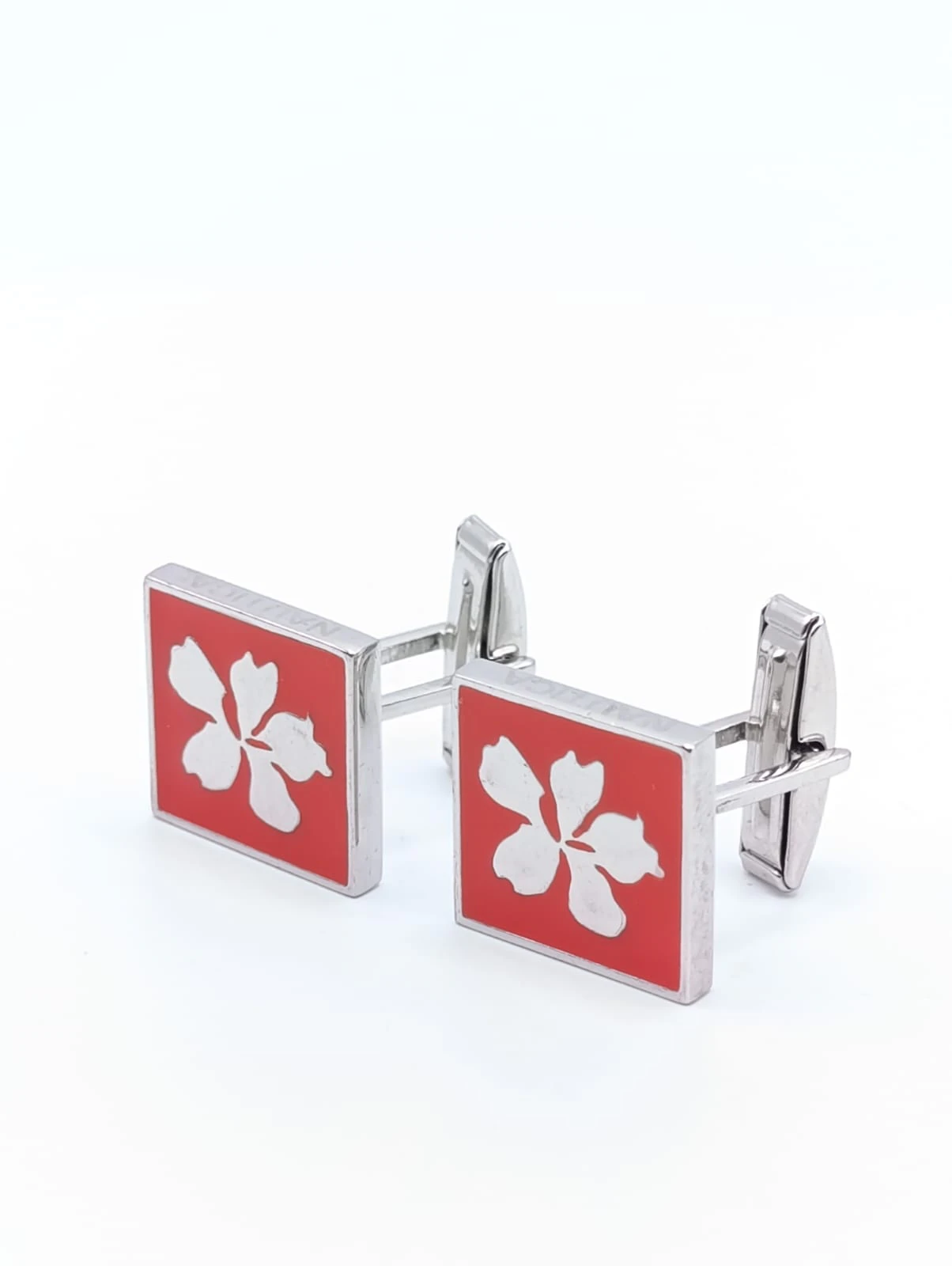 #0000FF Silver Cufflink for Men