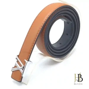 717 Brown Womens Belt Silver Buckle