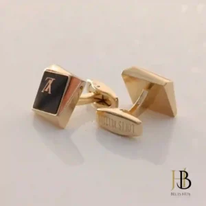 L and V Golden Cufflink
