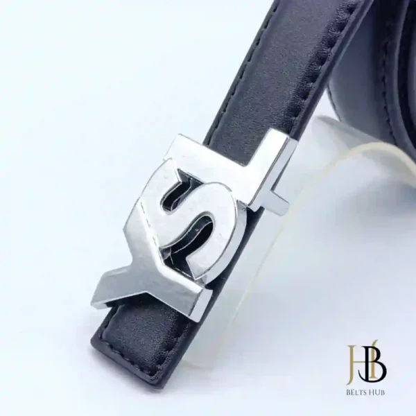 Y1SL Black Belt Silver Buckle - Image 2