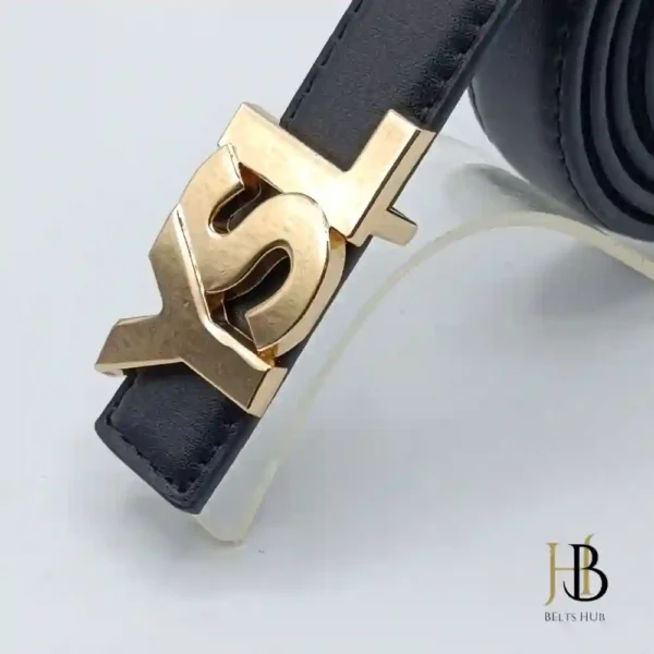 Y1SL Black Belt Golden Buckle - Image 2