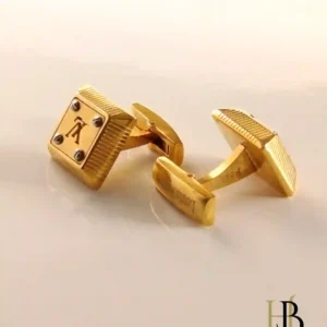 Gift for Him Golden Cufflinks