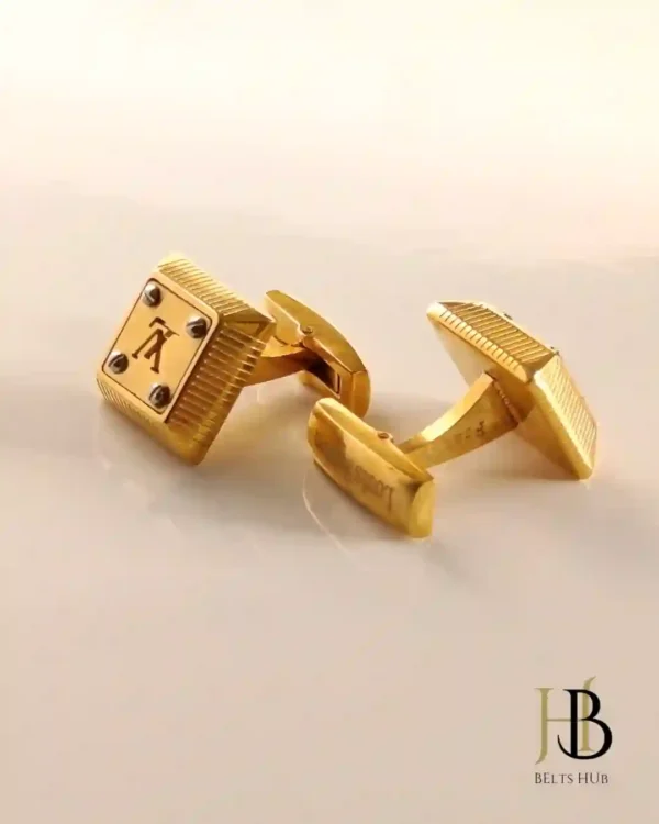 Gift for Him Golden Cufflinks