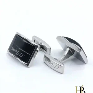 Black Silver Square Cufflinks