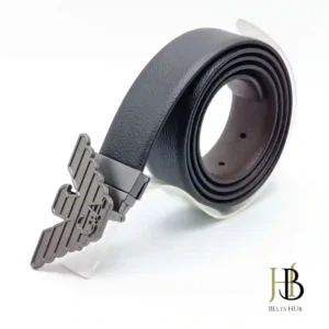 Branded Black Belt Dark Eagle Buckle