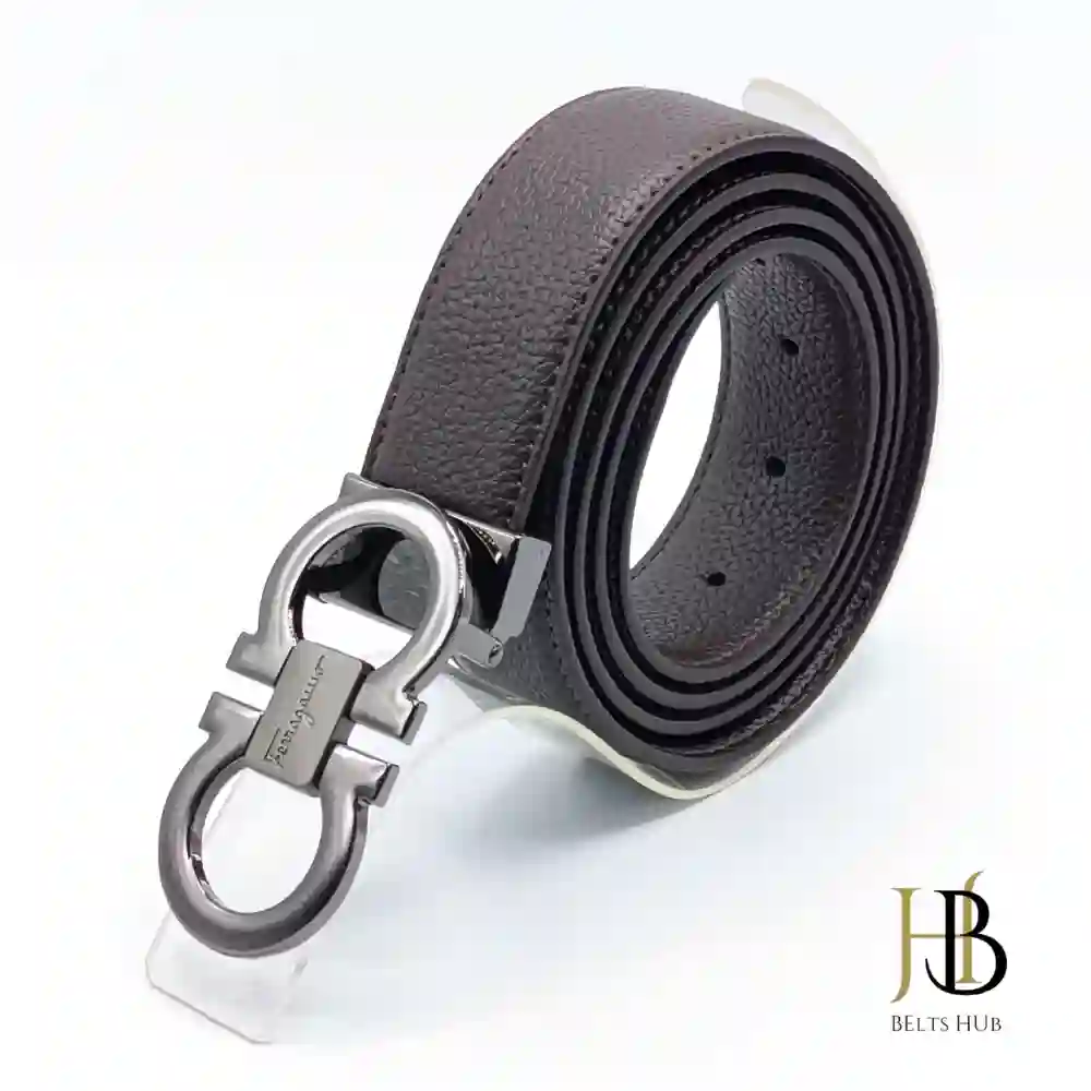 Ferra Silver Buckle Mens Belt
