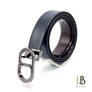 Simple Pinhole Gunmetal Buckle Belt