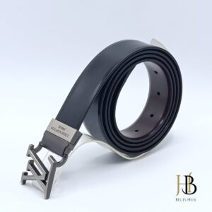 L and V Gunmetal Belt