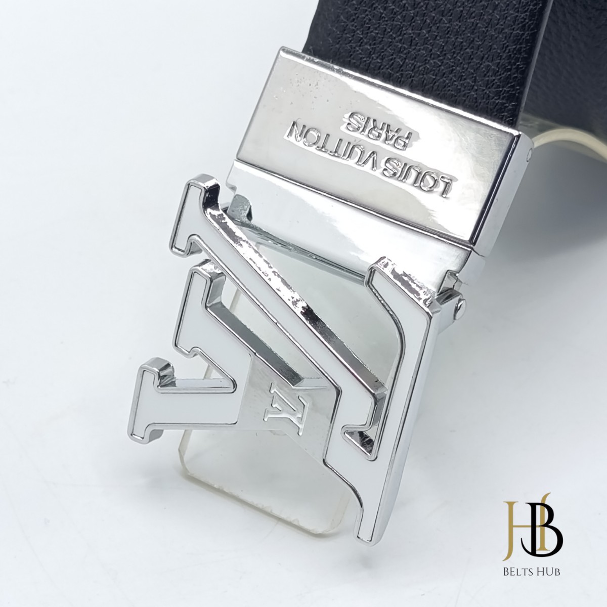 L and V Elegant Silver Buckle - Image 2