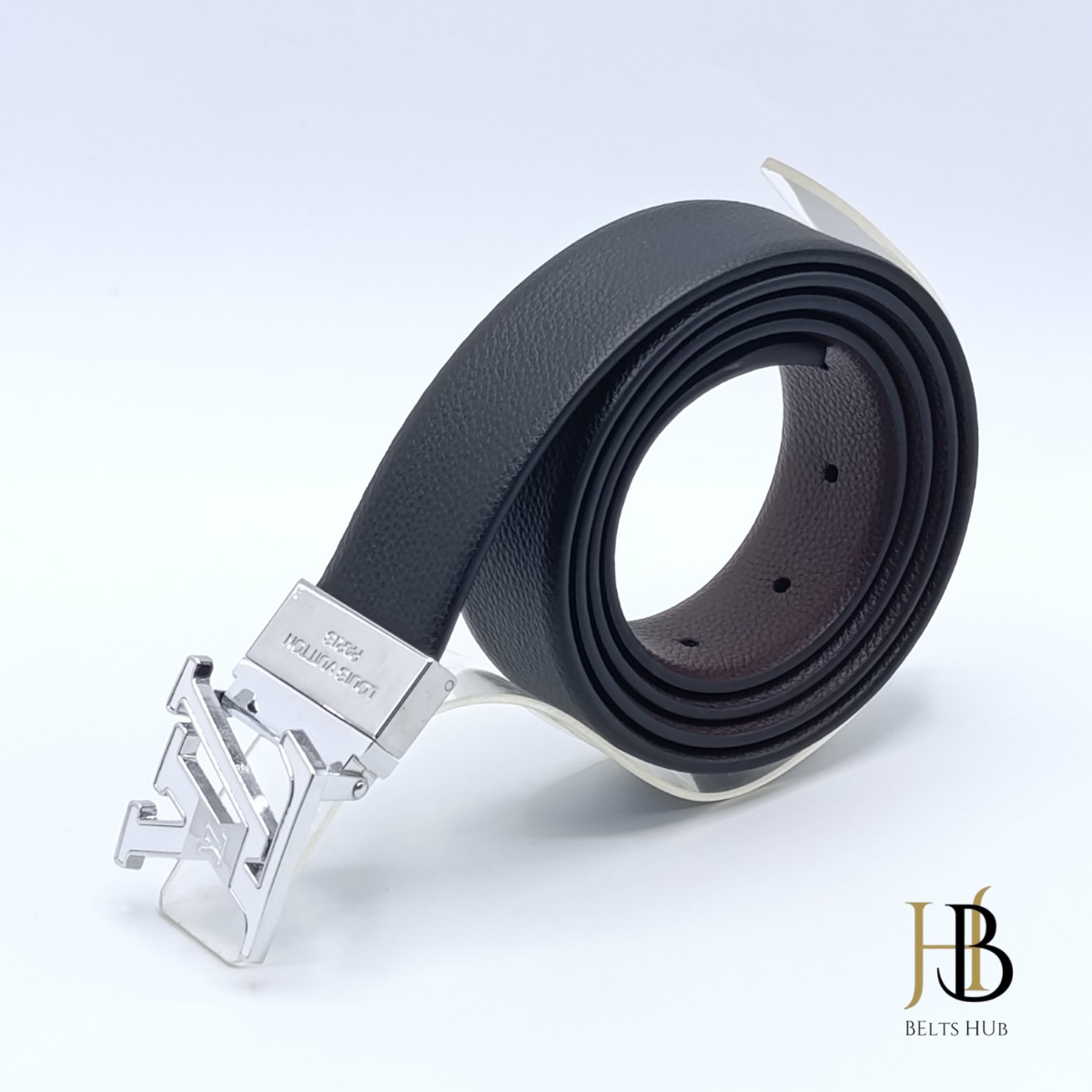 L and V Elegant Silver Buckle