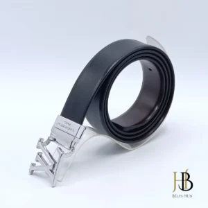 L and V Simple Silver Buckle